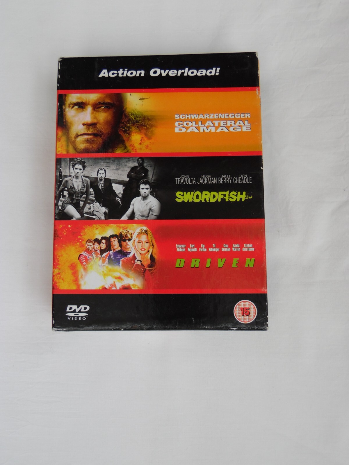 Collateral Damage/Swordfish/Driven DVD (2003) John Travolta, Sena (DIR) cert 15