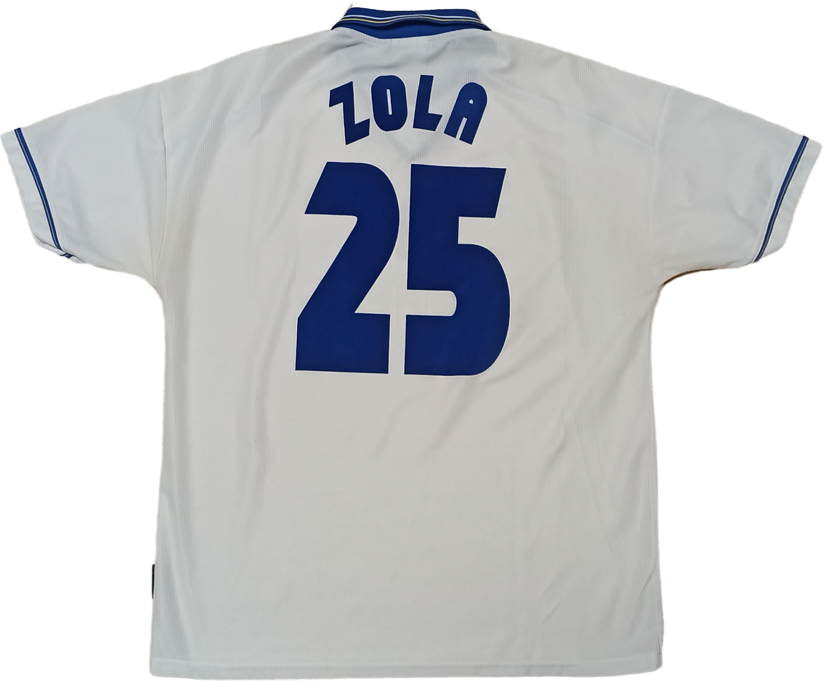 maglia calcio Zola vintage Chelsea Umbro Autoglass 1998-00 Away