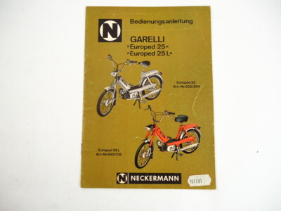 Neckermann Garelli Europed 25 25L Moped Manual 1976