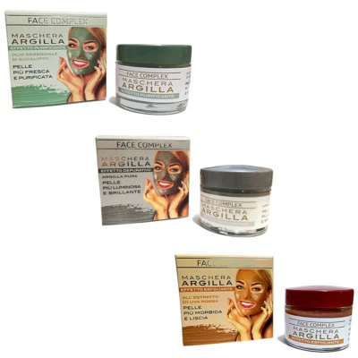 FACE COMPLEX MASCHERA ARGILLA PER VISO SELEZIONABILI PELLE PIU FRESCA
