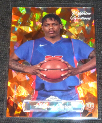2023-24 TOPPS CHROME SAPPHIRE ORANGE REFRACTOR #D/25 MARCUS SASSER SELECTIONS