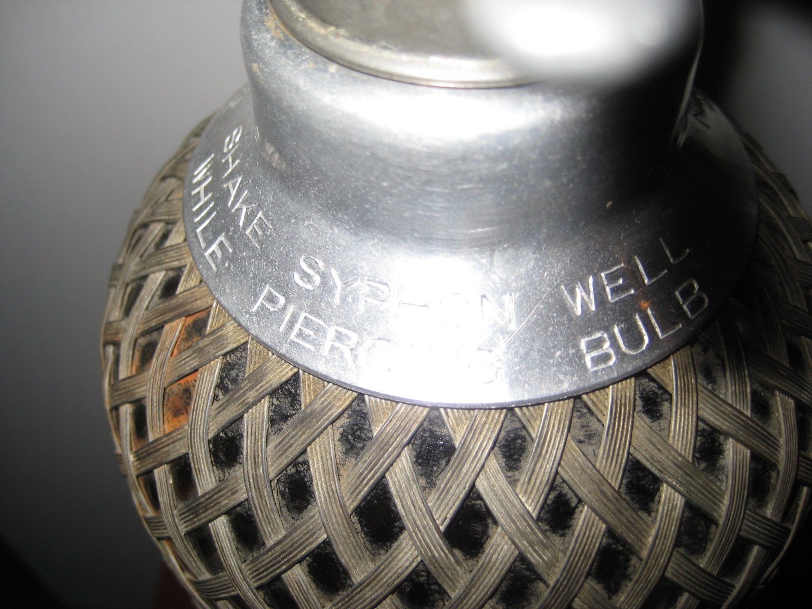 Vintage Sparklets Seltzer Wire Mesh And Glass Bottle Made in England eBay