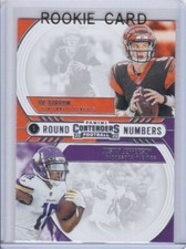JOE BURROW & JUSTIN JEFFERSON ROOKIE CARD Dual RC 2020 Football Bengals Vikings!