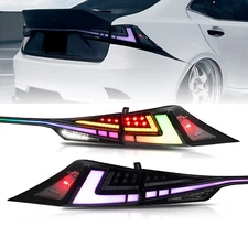 HCmotion For Lexus IS250 300h 350F 2014-2020 RGB LED Tail Lights Clear Assembly