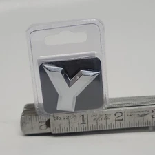 Chrome Letter "Y" for cars trucks suv Peel-and-Stick 3D Car Emblem IP-555YZ