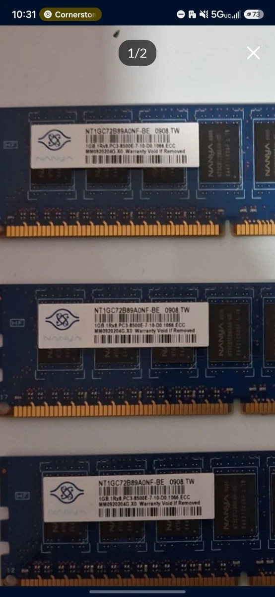Nanya Computer RAM 1 GB Capacity per Module 1 Modules for sale | eBay