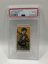 1909–11 T206 Polar Bear Dots Miller PSA 4 VG-EX Pittsburg Vintage Tobacco Card