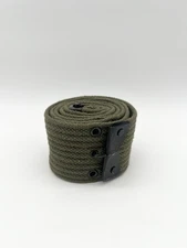 Vintage U.S. Army Military Web Belt Olive Drab Canvas Tactical Gear 41”