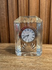 VTG Waterford Colonnade Crystal Desk Clock Working And Excellent Condition