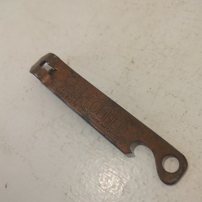 Keglined Canco Am Can Co Beer Bottle Can Opener Vintage Metal