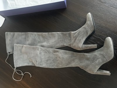 Stuart Weitzman Highland Damen Overknee-Stiefel Boots Größe 40, Clement Suede
