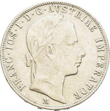 Fitz Empire Austria Franz Joseph I. 1848-1916 1 Florin 1859 M °DMN177