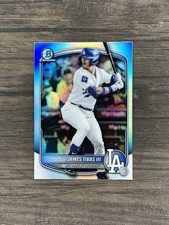 2025 Bowman Draft Chrome Refractor BDC-74 James Tibbs III Los Angeles Dodgers