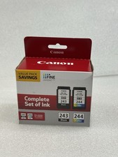 Genuine Canon 243 244 Complete Set of Ink Fine PG-243 Black CL-244 Color