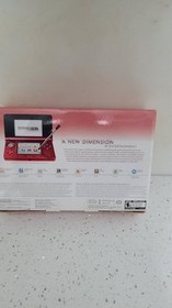 Ninetendo 3DS Handheld System Flame Red  Working No Stylus Original Packaging