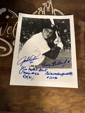 Jack Fisher Tracy Stallard Frank Baumann Jim "Mudcat" Grant Autograph Photo 8x10