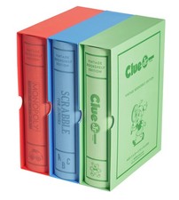 Monopoly Junior, Scrabble para Juniors y Clue Jr. - Estantería vintage paquete de 3