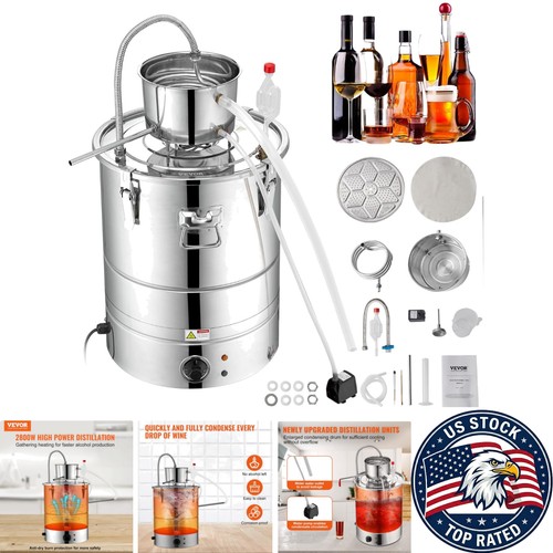 Professional 13Gal Electric Still Kit - Food-Grade Stainless Steel, Easy to Use