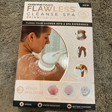 Finishing Touch Flawless Cleanse Spa spinning exfoliating, cleansing Brush NEW
