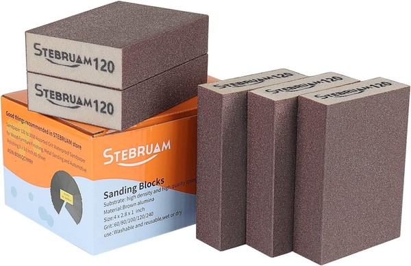 SchleifschwäMme 5Er Set Grob Mittel Fein Superfein 120 KöRnung Holz Metall-image