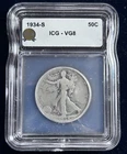 Liberty Walking Half Dollar 1934-S 50C Silver 90%, ICG VG8