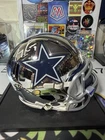 Tony Romo Autographed Chrome Mini Helmet W/visor And Nike Clips