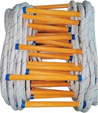 Rope Ladder,49 Feet Emergency Fire Escape Ladders Flame Resistant Safety Rope La