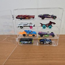 Clear Acrylic Display Case 1:64 Scale Diecast Cars INCLUDING Mix AT of CARS x 8