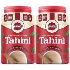 Kosher 100 Pure Ground Sesame Tahini 16-ounce Jars 1 Pound Pack of 2