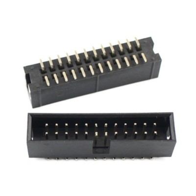 5Pcs 2.54mm Pitch 2x12 24 Pin SMT IDC Cable Connector Male Shrouded Box Header *