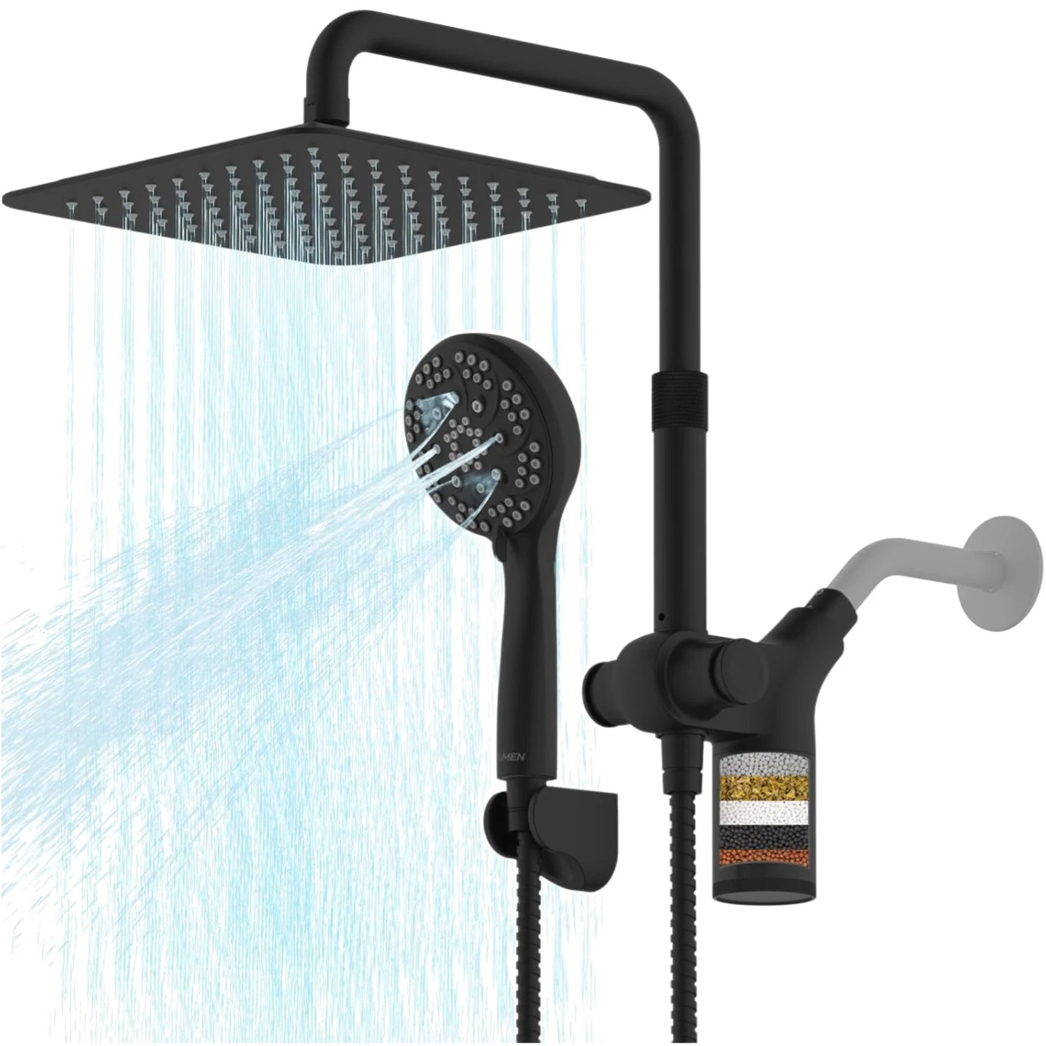 Upgraded Dual Shower Heads Combo, 10 inch Filtered Shower Head with Handheld,...