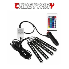 4pcs RGB 18 Colors Motorcycle ATV 36 LED Neon Under Glow Accent Light Strip Kit