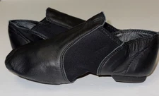 Capezio Dance Shoes Size Large Slip On Jazz Black Excellent