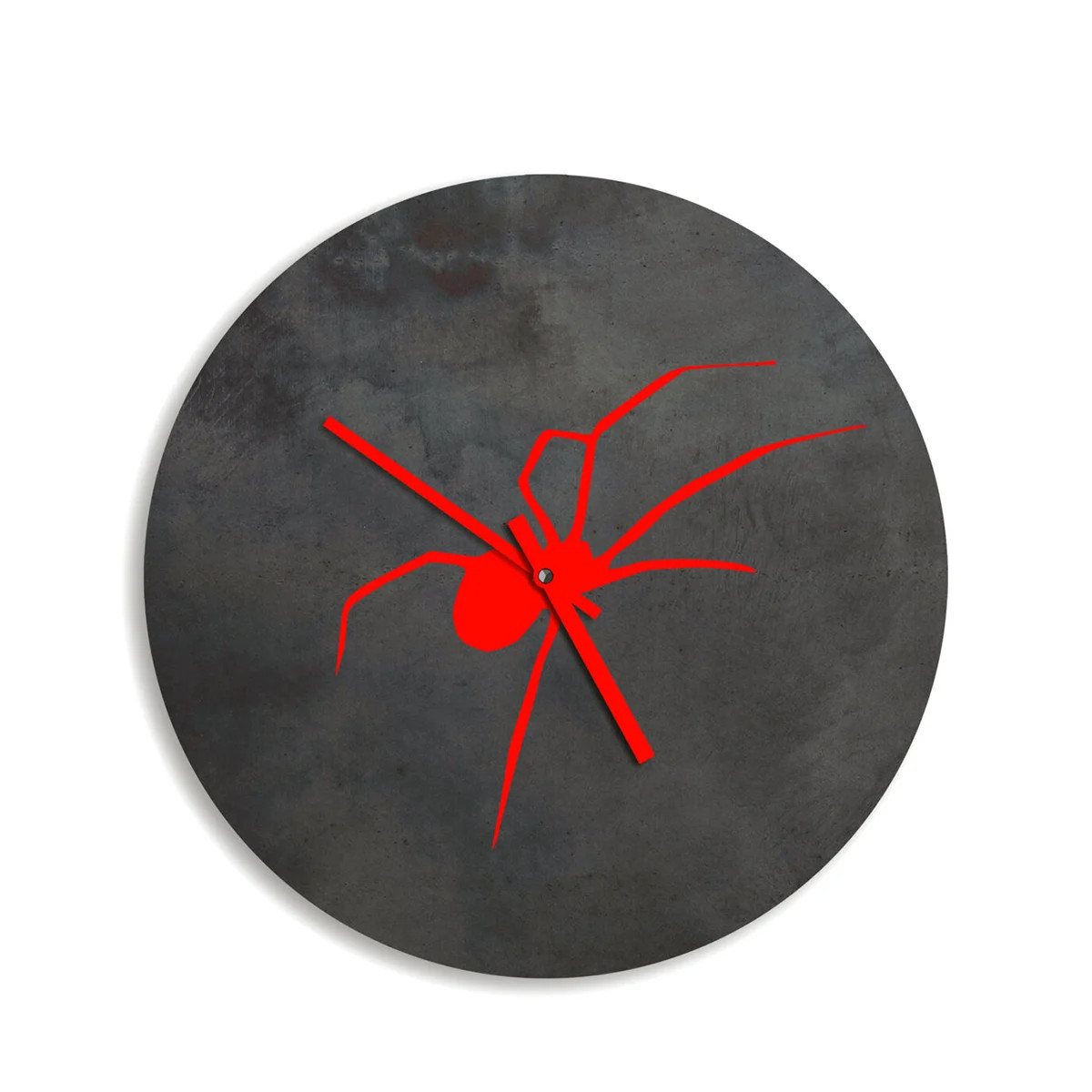 Horloge murale design en acier noir italien Taranta luxe pour salon