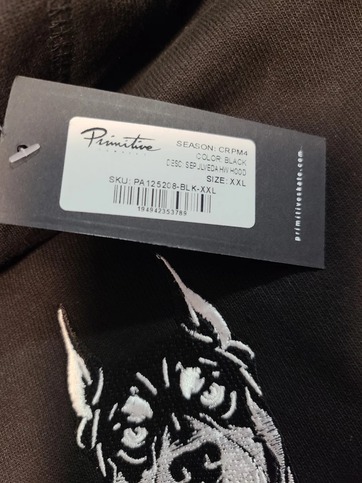 Primitive Skatewear SEPULVEDA BOXY HOOD Embroidered Men's Size 2XL Unisex NWT - Image 3 of 4