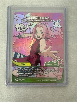 Naruto Mythos TCG Sakura Haruno 109/130 1St Edition Pack Fresh