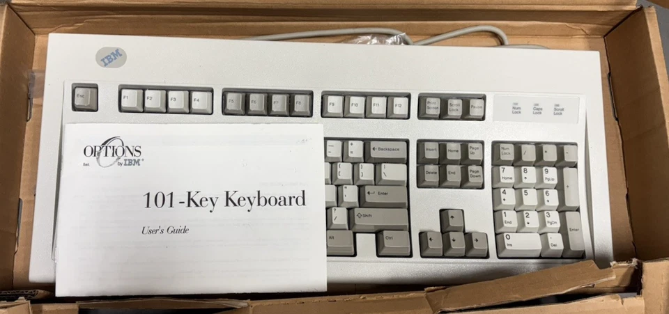 New-in-Box IBM Model M Keyboard 1996/1997 PS/2 Wired W/adapter Clicky - Image 2 of 4