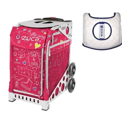 Zuca Sport Bag - Pink SK8 with  Seat Cover (White Frame)