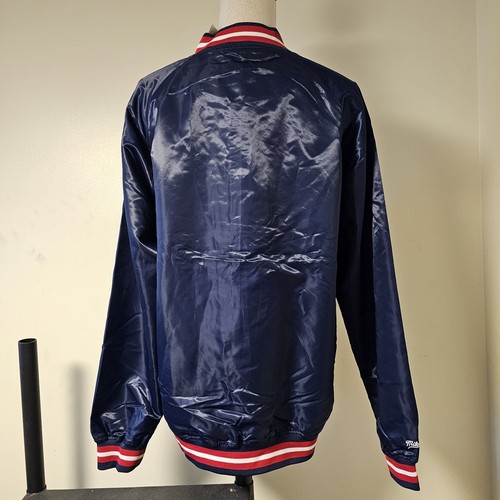 Boston Red Sox Satin Jacket Mitchell And Ness Blue Red Men's 3XLT NWT - Picture 8 of 11