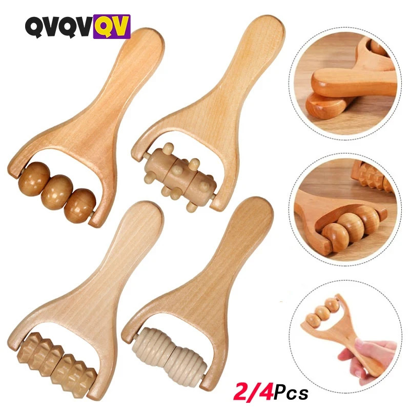 Holzmassageroller Set für Körper Entspannung Massagestab DIY
