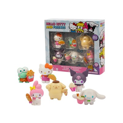 Hello Kitty 5 cm Figurenset   Set mit 6 Mini-Figuren in bezaubernden Designs, pe