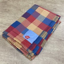 VTG VIRGIN AIRLINES ATLANTIC CABIN THROW BLANKET PASTEL PLAID 60" X 40" LOGO