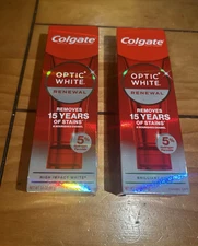 2X Colgate Optic White Renewal Toothpaste 3oz ea. Brilliant Shine/High Imp 2 Lot