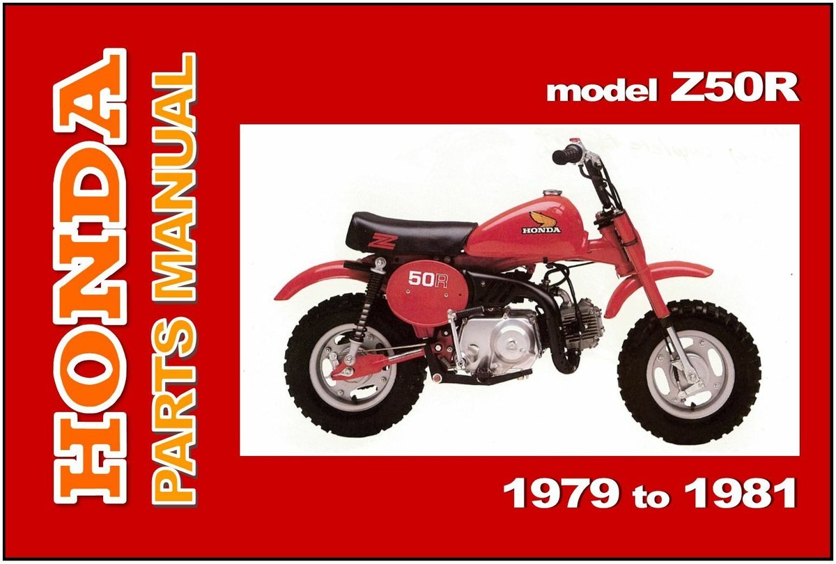 HONDA Parts Manual Z50R Z50 R 1979 1980 & 1981 Replacement