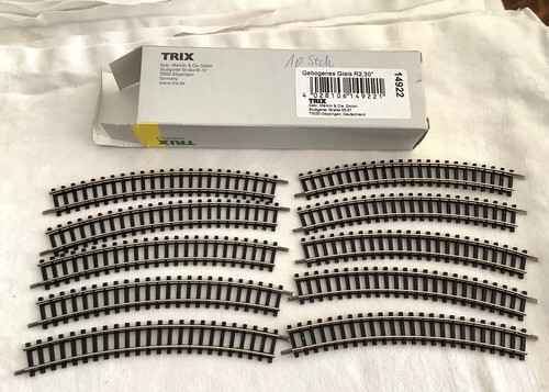 ✅Minitrix 14922 N/1:160 Gebogenes Gleis R2-30° 10 St. "Neuw." (FZ297-14R2/0/3)-1 - Bild 1 von 5