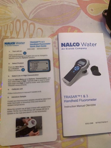 Nalco Trasar T1&T3 LCD Display Handheld Pen Fluorometer OM0307 Ecolab - Picture 8 of 17