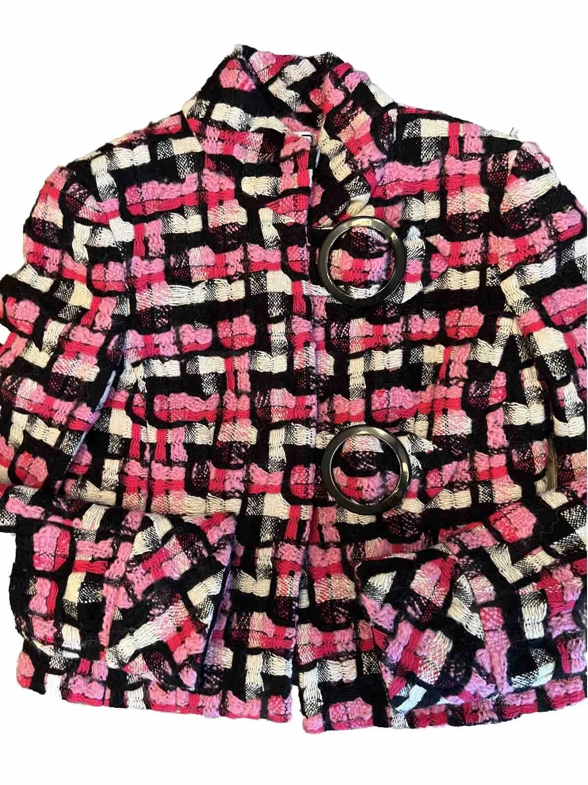 CHANEL CARLISLE Giacca Vintage Multi Vibrante Chunky Tweed Taglia 2