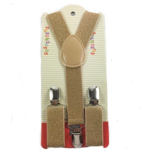 Toddler Kids Boys Child Suspender Bow Tie - metallic Gold Great for picture - Picture 6 of 6