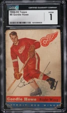 1954 TOPPS #8 GORDIE HOWE RC ROOKIE CGC 1 RECRUE CARD SEE my STORE 4 more