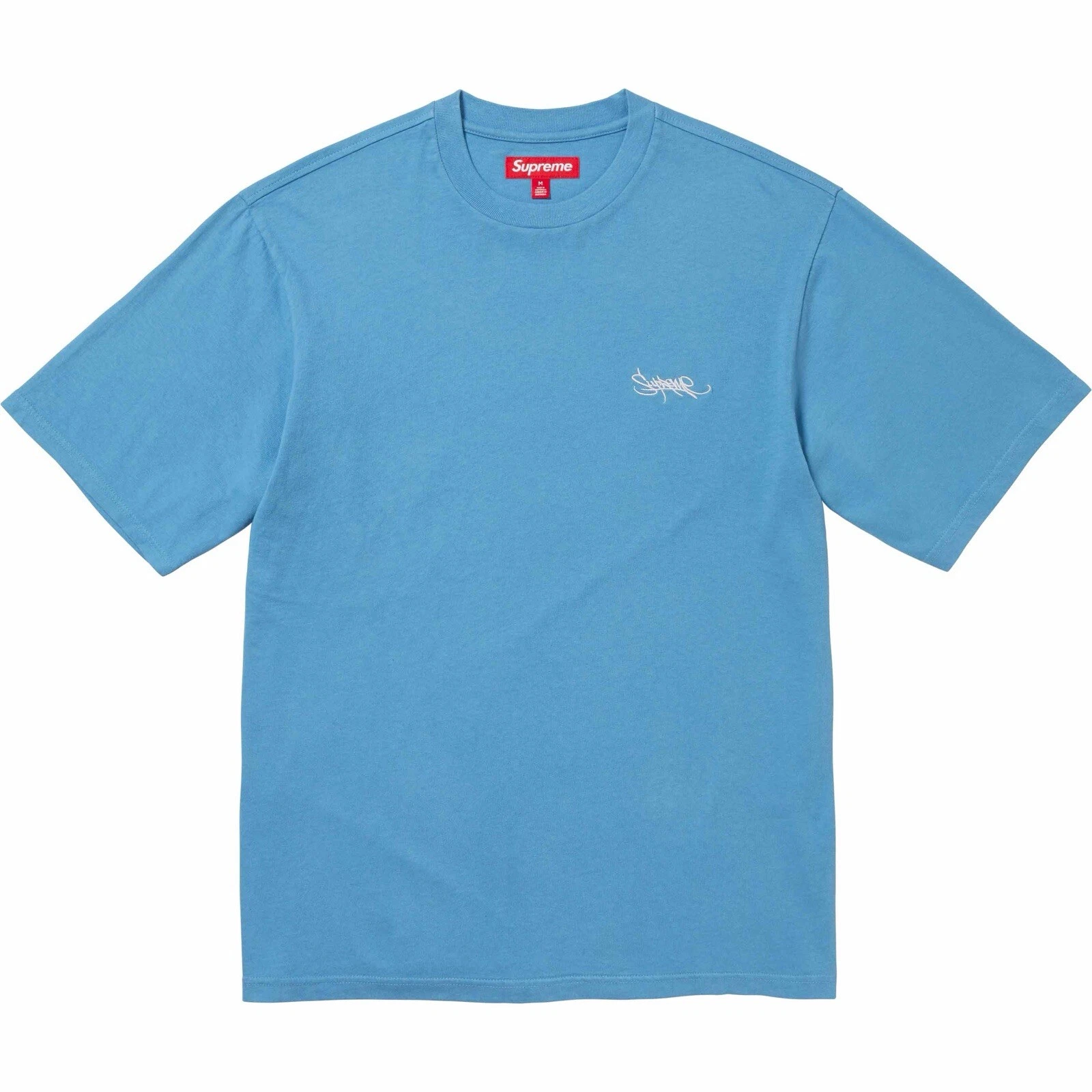 T shirt à manches courtes Supreme Washed Tag S/S SS24 taille moyenne légère royal